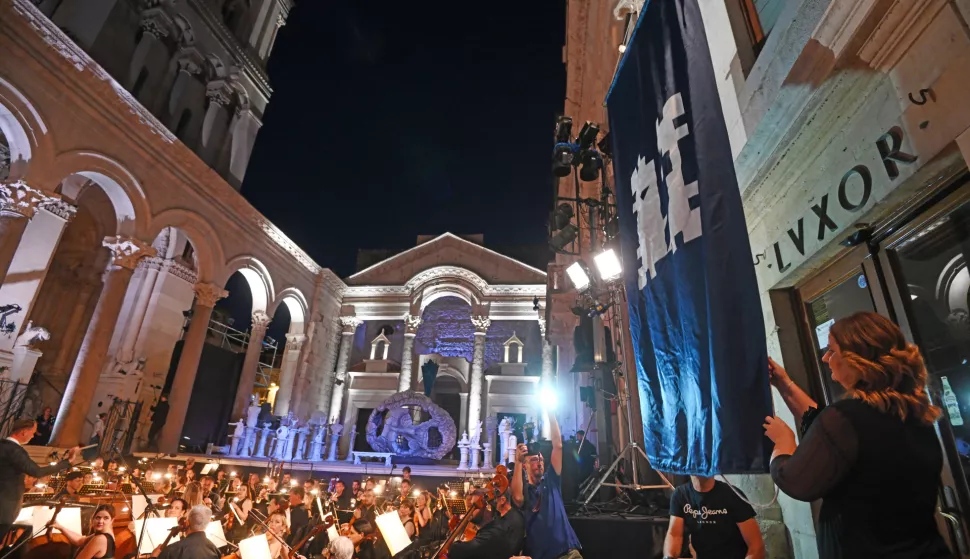 Split, 15.07. 2024 -Scenska kantata Carla Orffa "Carmina Burana",svečano otvorila 70. Splitsko ljeto.. foto HINA/ Mario STRMOTIĆ/ms