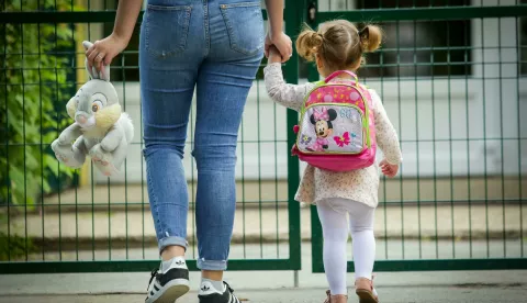 02.06.2020., Osijek - Upisi u Djecji vrtic Osijek ove godine provodili su se putem aplikacije, a u lipnju su poceli i inicijalni razgovori s roditeljima i djecom.rPhoto: Dubravka Petric/PIXSELLr