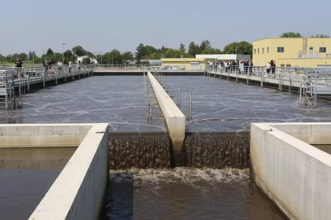 Osijek, 16. 07. 2024, Nemetin 75. Svecano predstavljanje uredjaja za prociscavanje otpadnih voda. Marko Eljuga, Zoran Djurokovic, Mato Lukic, Ivan Radic, Marija Vuckovic...snimio GOJKO MITIĆ