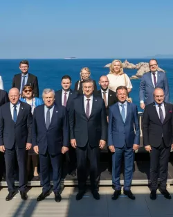 MAGAZIN INATalijanski potpredsjednik Vlade i ministar vanjskih poslova Antonio Tajani uz hrvatskog premijera Andreja Plenkovića na Dubrovnik Forumu 29.6. 2024.