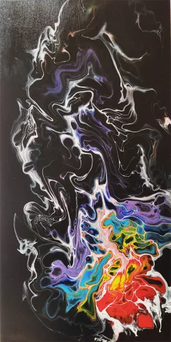  Srce i duša (tehnika swipe technique, fluid art), Nikoline Repinac