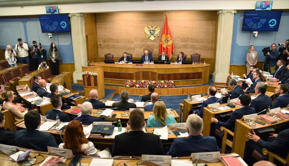 31, October, 2023, Podgorica - The session of the Assembly of Montenegro at which the new Government of Montenegro is elected. 31, oktobar, 2023, Podgorica - Sednica Skupstine Crne Gore na kojoj se bira nova Vlada Crne Gore.  Photo: R.R./ATAImages/PIXSELL