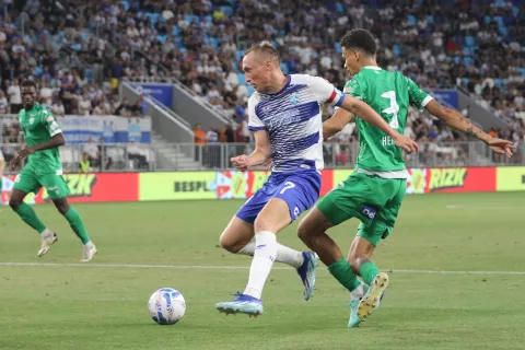 Osijek, 25. 07. 2'24, Opus Arena, Europska konferencijska liga, Drugo kolo kvalifikacija. Utakmica Osijek - FCI Levadia Tallinn. Vedran Jugović (7).snimio GOJKO MITIĆ