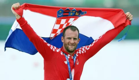 Tokio, 30.07.2021 - Hrvatski veslac Damir Martin u finalnoj utrci samaca na Olimpijskim igrama Tokio 2020 osvojio je broncanu medalju.foto HINA/ Damir SENCAR/ ds