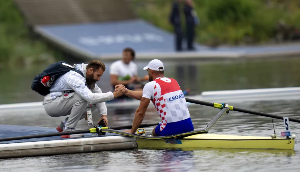 Hrvatski veslač Damir Martin plasirao se u subotu u četvrtfinale samca na Olimpijskim igrama u Parizu. foto HINA/ Damir SENČAR/ tm