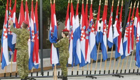 04.08.2022. Knin - Pocele su pripreme za proslavu Oluje Photo: Hrvoje Jelavic/PIXSELL