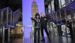 Photo by: NDZ/starmaxinc.comSTAR MAX©2024ALL RIGHTS RESERVEDTelephone/Fax: (212) 995-11964/30/24Billy Idol and Steve Stevens celebrate the 40th Anniversary of 'Rebel Yell' at the Empire State Building on April 30, 2024 in New York City. Photo via Newscom Photo: NDZ/starmaxinc.com/NEWSCOM