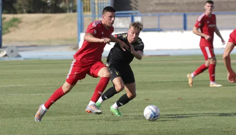 Osijek, 18. 08. 2024., Stadion Gradski vrt, nogomet, Zrinski Osječko 1664 - Jarun (Zagreb), SuperSport Prva ligaSNIMIO BRUNO JOBST