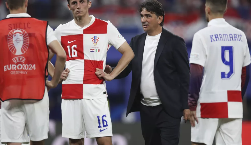 Leipzig, 24.06.2024. - Utakmica 3. kola skupine B na EURU nogometaša Hrvatska - Italija. Na fotografiji Ante Budimir, izbornik hrvatske nogometne reprezentacije Zlatko Dalić. foto HINA/ Daniel KASAP/ lsd