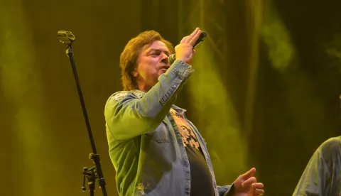 22, June, 2024, Nis - A concert by the group Bijelo Dugme, which returned to Nis after 35 years, was held as part of the Oldtimer Fest. Alen Islamovic. Photo: Radule Perisic/ATAImages22, jun, 2024, Nis - U sklopu Oldtajmer Festa odrzan je koncert grupe Bijelo Dugme, koja se vratila u Nis nakon 35 godina. Photo: Radule Perisic/ATAImages Photo: Radule Perisic/ATAImages/PIXSELL