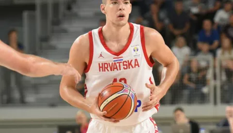 05.09.2018., Varazdin - Prijateljska kosarkaska utakmica, Hrvatska - Slovenija. Ivica Zubac Photo: Vjeran Zganec Rogulja/PIXSELL