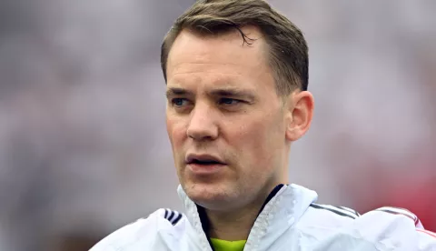 05 July 2024, Baden-W?rttemberg, Stuttgart: Soccer, UEFA Euro 2024, European Championship, Spain - Germany, final round, quarter-final, Stuttgart Arena, Germany's goalkeeper Manuel Neuer before the match. Photo: Federico Gambarini/dpa Photo: Federico Gambarini/DPA