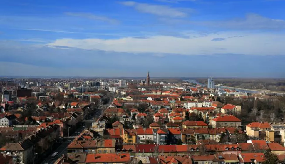 08.02.2016., Osijek - Pogled na grad Osijek iz zraka. Photo: Davor Javorovic/PIXSELL