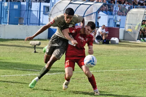 sport...vukovar...24.08.2024.supersport prva nl 24./25. 02. kolo vukovar1991 - zrinski osjecko 1664- 26 tabinas paul bismarck i 23 kupresak tin;foto Gordan Panić