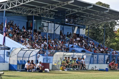 sport...vukovar...24.08.2024.supersport prva nl 24./25. 02. kolo vukovar1991 - zrinski osjecko 1664- tribina zapad;foto Gordan Panić