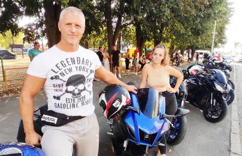 Ira i Josip Sopić na 10. motosusretima slatinskoga Motokluba Speed