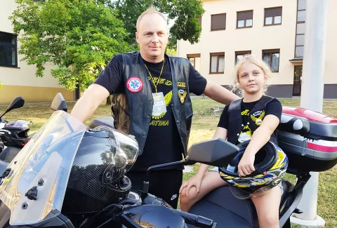 Lejla i Marko Vlajnić na 10. motosusretima slatinskoga Motokluba Speed