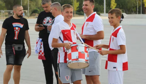 Osijek, 08. 09. 2024, Opus Arena. Atmosfera pred utakmicu Hrvatska - Poljska.snimio GOJKO MITĆ