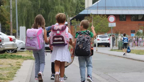 Osijek, 09. 09. 2024, Prvi dan škole. Jug 2. Osnovna škola Tin Ujević. snimio GOJKO MITIĆ