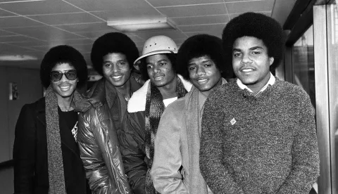 File photo dated 04/02/79 of Michael Jackson (centre) with his brothers (left to right): Marlon, Jackie, Randy and Tito "The Jackson Five" at Heathorw Airport, London arriving from Amsterdam for their British tour. Jackson 5 star Tito Jackson has died at the age of 70, his family has announced. The musician, who was the older brother of late popstar Michael Jackson, was father to sons Taj, Taryll and TJ Jackson, who said they were "shocked, saddened and heartbroken" at his death. Issue date: Monday September 16, 2024. Photo: Pa/PRESS ASSOCIATION