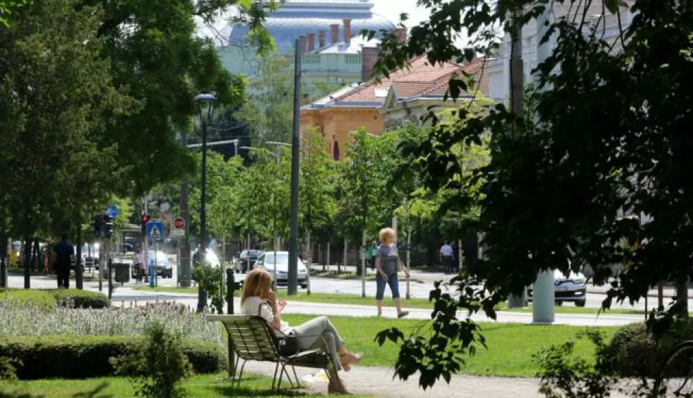 Osijek, 24. 05. 2022, Sakuntala park. Europska avenija, proljece. Slobodnjak, ilustracijasnimio GOJKO MITIĆ