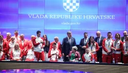 Zagreb, 17.09.2024. U povodu sudjelovanja i ostvarenih rezultata na Olimpijskim i Paraolimpijskim igrama u Parizu, predsjednik Vlade Andrej Plenković primio je predstavnike olimpijske i paraolimpijske reprezentacije.foto HINA/ Admir BULJUBAŠIĆ/ abu