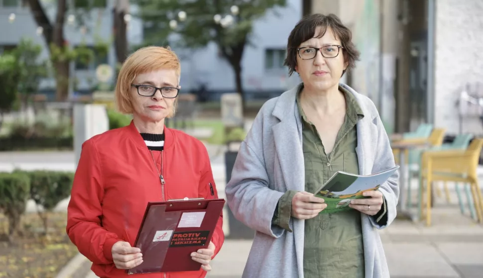 Osijek, 20. 09. 2024., Trg slobode; Drugi ženski marš; press; Sanja Kastratović; Maja Celing CelićSNIMIO BRUNO JOBST