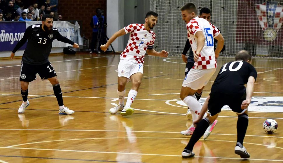 Slavonski Brod, 15.12.2023. - Kvalifikacijska utakmica za svjetsko prvenstvo u futsalu između Hrvatske i Njemačke. foto HINA/ ml