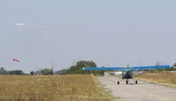 Osijek, 05. 08. 2022, Cepinski aerodrom, sportska zracna luka Cepin. 13 malih avioncica jucer sletilo u Osijek a dans su poletjeli dalje. Danci. Aero truizam.snimio GOJKO MITIĆ