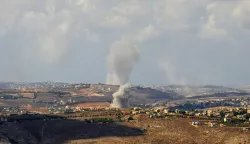 epa11620781 Smoke billows from the site of Israeli airstrikes near Lebanese villages, as seen from Marjaayoun, southern Lebanon, 23 September 2024. According to the Lebanese National News Agency (NNA), Israeli aircraft have reportedly carried out a number of bombings on communities in the Marjayoun district in the Nabatieh Governorate of Lebanon, including Taybeh, Houla, Tallouseh, Kfarkela, Mays al-Jabal, Khiyam and Bani Hayan. The Israeli military urged civilians in areas where Hezbollah operates to leave, saying they launched 'extensive' airstrikes on Hezbollah targets in Lebanon on 23 September 2024. According to Lebanon's Ministry of Health, at least 182 people have been killed and more than 720 others injured following continued Israeli airstrikes on southern Lebanese towns and villages since 23 September morning. EPA/STRINGER