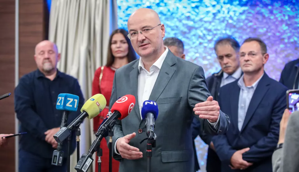 Zagreb, 12.09.2024. Konferencija za medije Maria Radića sa suradnicima uoči sastanka inicijative za osnivanje nove političke stranke. Na fotografiji Mario Radić.foto HINA/ Admir BULJUBAŠIĆ/ abu