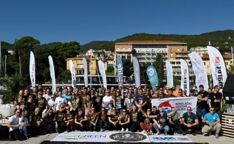 OPATIJA, 29. 09. 2024. - 36. ekološka akcija Think Green – Opatija 2024, ronioci čiste podmorje na mulu u Opatiji, Mul, luka, Opatija SNIMIO: VEDRAN KARUZA