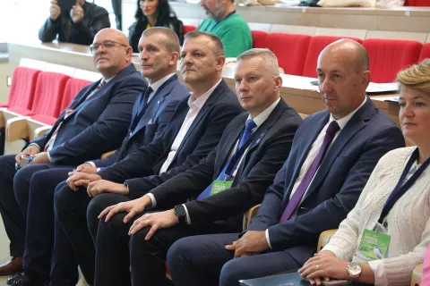 Osijek, 02. 10. 2024., FAZOS, 13. Međunarodni simpozij, Kopački rit jučer-danas-sutra, potpisivanje sporazuma JU PP Kopački rit-OBŽ-Sveučilište J.J. Strossmayera u Osijeku, Damir Matanović - prorektor za organizaciju i ljudske resurse; Željko Vuković- Državni tajnik u Ministarstvu zaštite okoliša i zelene tranzicije; Mato Lukić - župan; Tihomir Florijančić - predsjednik GV; Ivo Bašić - ravnatelj JU PP Kopački ritSNIMIO BRUNO JOBST