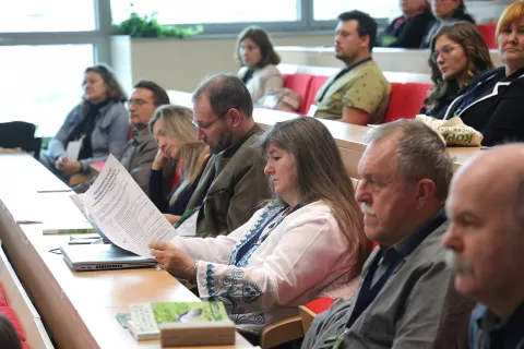 Osijek, 02. 10. 2024., FAZOS, 13. Međunarodni simpozij, Kopački rit jučer-danas-sutra, potpisivanje sporazuma JU PP Kopački rit-OBŽ-Sveučilište J.J. Strossmayera u Osijeku, SNIMIO BRUNO JOBST