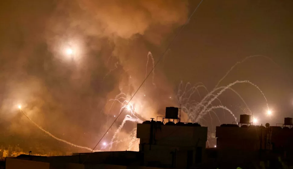 Smoke rises from the site of an Israeli airstrike that targeted a neighborhood in Beirut's southern suburb, Lebanon, early October 7, 2024. Photo by Ugur Can/ABACAPRESS.COM Photo: Ugur Can/ABACA/ABACA