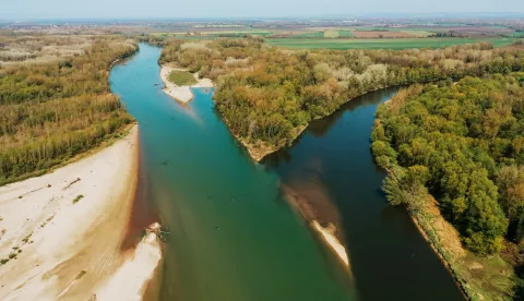 Ušće Mure u Dravu kod Legrada, 02.02.2023., snimio Ante Gugić