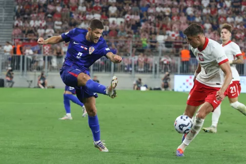 Osijek, 08. 09. 2024, Opus Arena, UEFA Nations League, nogometna utakmica Hrvatska - Poljska. Andrej Kramarić (9).snimio GOJKO MITIĆ