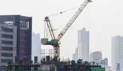 epa11651801 A construction site at the top of a building in Manila, Philippines, 10 October 2024. The World Bank projects regional economic growth of 4.8 percent in 2024 and 4.4 percent in 2025 for East Asia and the Pacific, based on the global economic update released on 10 October. The World Bank forecasts gross domestic product (GDP) growth for the Philippines at 6.0 percent in 2024 and 6.1 percent in 2025.  EPA/ROLEX DELA PENA