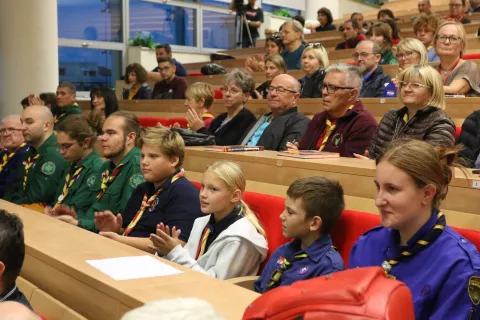 Osijek, 15. 10. 2024, FAZOS, Aula Magna, Promocija fotomonografije, izviđača.snimio GOJKO MITIĆ