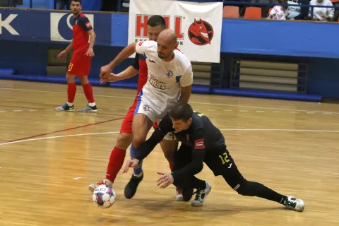 Osijek 19. 10. 2024, SD Zrinjevac, Futsal, Osijek Kandit - Square (Dubrovnik). SuperSport Prva hrvatska malonogomena liga.snimio GOJKO MITIĆ