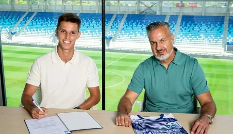 NK Osijek. Tiago Dantas i sportski direktor Jose Boto