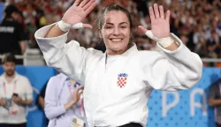 Pariz, 31.07.2024 - Hrvatska džudašica Barbara Matić tijekom finalnog meča u kategoriji do 70 kg protiv Miriam Butkereit iz Njemačke, na Olimpijskim igrama Pariz 2024.foto HINA/ Damir SENČAR/ ds