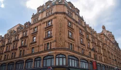 General view of Harrods in Knightsbridge as allegations of sexual assault emerge against Mohamed Al Fayed, the former owner of the famous department store, who died in 2023. (Photo by Vuk Valcic/SOPA Images/Sipa USA) Photo: SOPA Images/SIPA USA