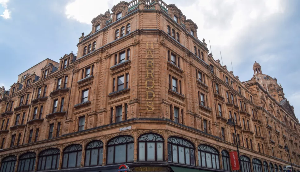 General view of Harrods in Knightsbridge as allegations of sexual assault emerge against Mohamed Al Fayed, the former owner of the famous department store, who died in 2023. (Photo by Vuk Valcic/SOPA Images/Sipa USA) Photo: SOPA Images/SIPA USA