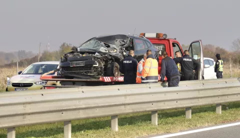 Osijek, 07. 11. 2024., Južna obilaznica, prometna nesreća, Renault Megane, policijaSNIMIO BRUNO JOBST