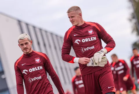 08.10.2024 KSIAZENICE - LTCPILKA NOZNA (FOOTBALL)ZGRUPOWANIE REPREZENTACJI POLSKITRENING REPREZENTACJI POLSKINZ JAKUB KAMINSKI, BARTOSZ MROZEKFOTO LUKASZ GROCHALA/CYFRASPORT