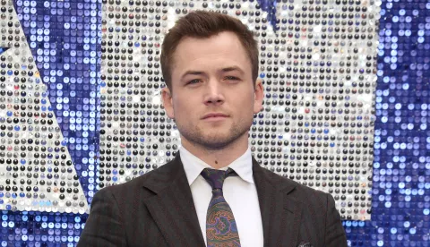 Taron Egerton attends the "Rocketman" UK premiere at Odeon Luxe Leicester Square in London. (Photo by Fred Duval/SOPA Images/Sipa USA) Photo: SOPA Images/SIPA USA