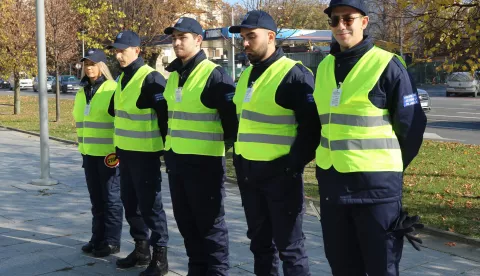 Osijek, 16. 16. 2024, Kod Eurodoma, Vukovarska i Trpimiorva, predstavljanje prometne policije mladeži. Ivan Radić i Dragan Vulin.snimio GOJKO MITIĆ