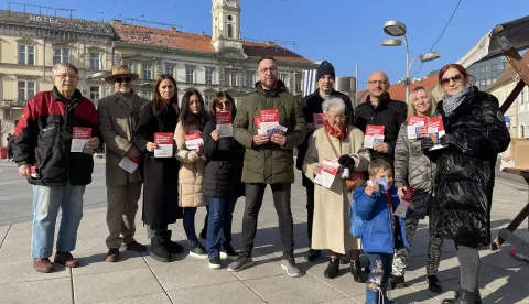 Gradska organizacija SDP-a Osijek danas je obilježila i Europski dan jednakih plaća.Boris Piližota, saborski zastupnik SDP-a Vjeran Marijašević, predsjednik osječkog SDP-a