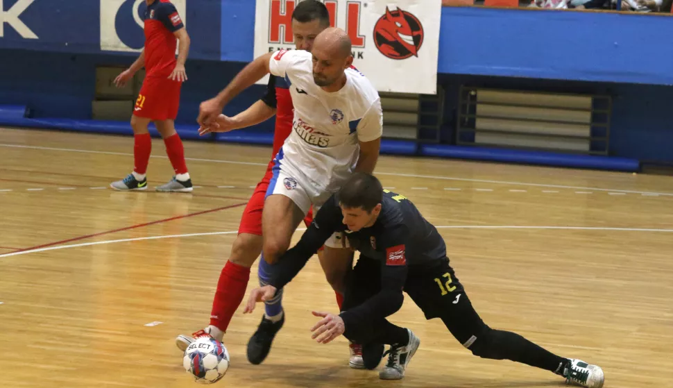 Osijek 19. 10. 2024, SD Zrinjevac, Futsal, Osijek Kandit - Square (Dubrovnik). SuperSport Prva hrvatska malonogomena liga.snimio GOJKO MITIĆ